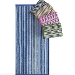 Linnea Parure de bain coton 500g/m2 par 7 PURE STRIPES II Rose