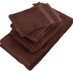 Linnea Parure de bain LUXOR 6 pièces marron* Serviette De Bain