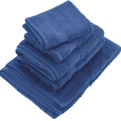 Linnea Parure de bain LUXOR 5 pièces bleu