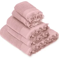Linnea Parure de bain TETHYS 5 pièces micro-coton rose Rose* Serviette De Bain