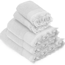 Linnea Parure de bain TETHYS 5 pièces micro-coton blanc Neige* Serviette De Bain