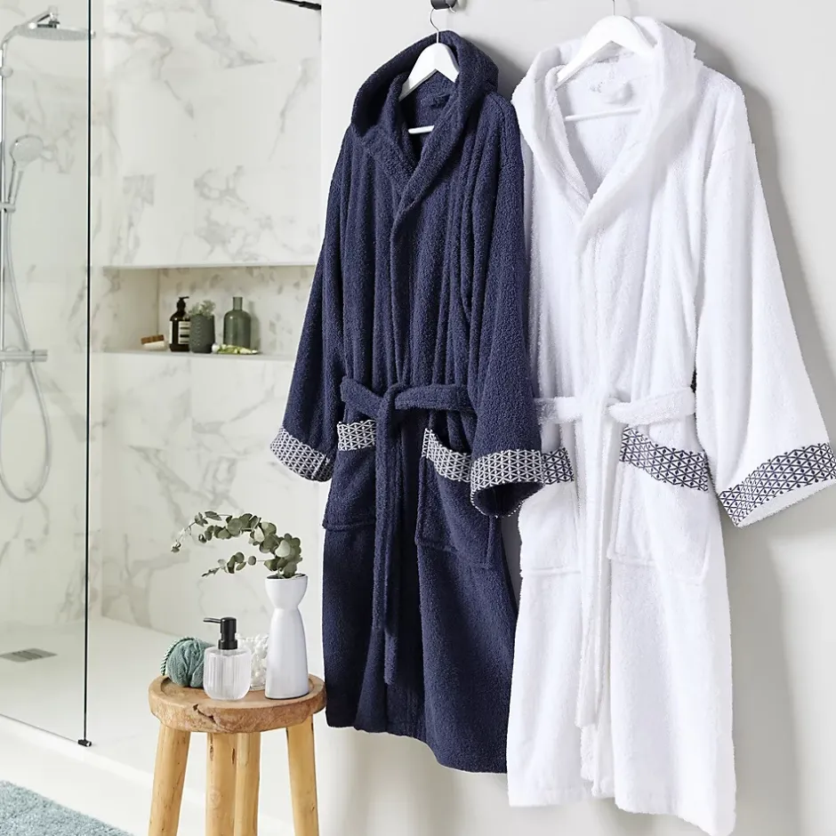 Guy Levasseur Peignoir adulte en coton éponge et broderie S* Peignoir De Bain