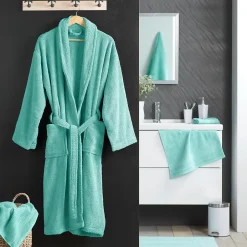 Eden Peignoir Col Chale Tendresse vert celadon* Serviette De Toilette
