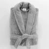 Eden Peignoir Col Chale Tendresse gris perle