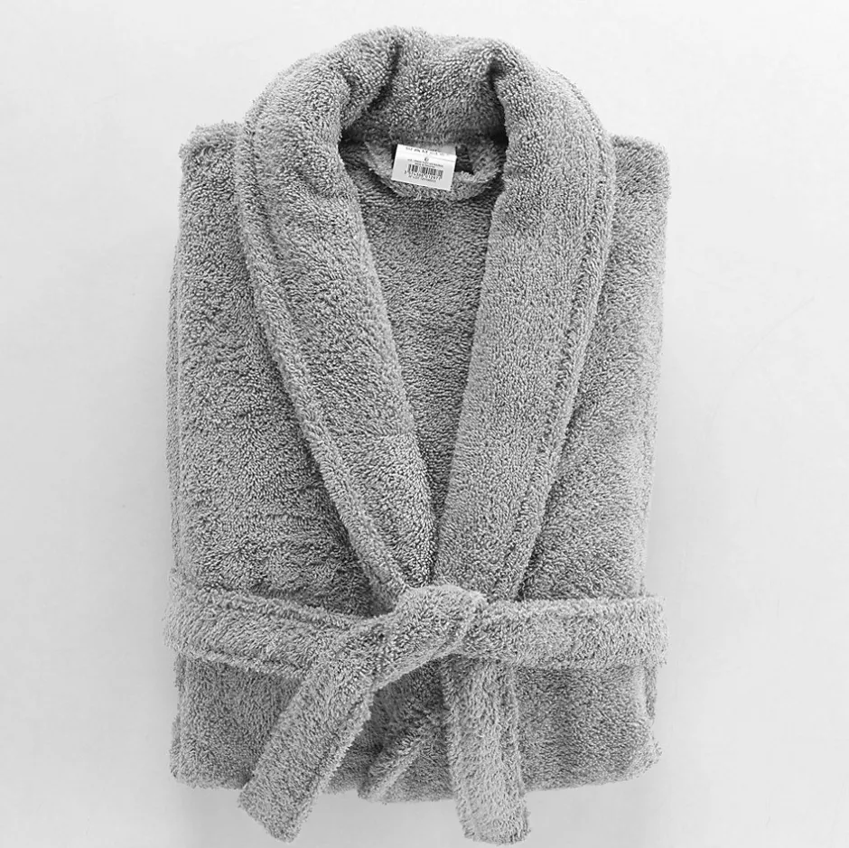 Eden Peignoir Col Chale Tendresse gris perle
