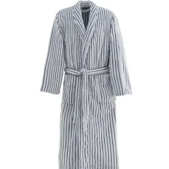 Sensei Maison Peignoir polaire homme femme côtelé extra doux Blanc/Denim M KASH