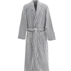 Sensei Maison Peignoir polaire homme femme côtelé extra doux Blanc/Anthracite L KASH* Peignoir De Bain