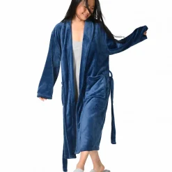 Sensei Maison Peignoir polaire mixte chaud & doux Denim M KOMO* Peignoir De Bain