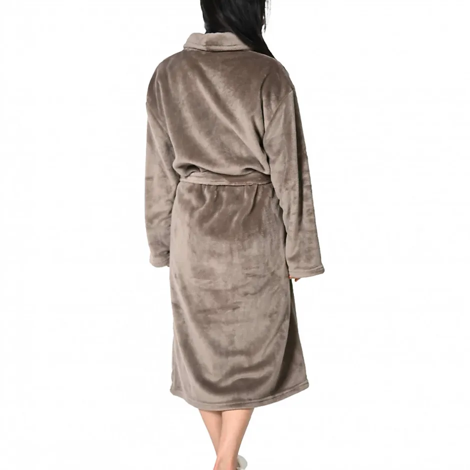 Sensei Maison Peignoir polaire mixte chaud & doux Noisette XL KOMO* Peignoir De Bain