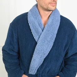 Sensei Maison Peignoir polaire mixte côtelé ultra chaud Denim M NOTTING HILL