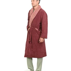 Sensei Maison Peignoir polaire mixte côtelé ultra chaud Terre Brulée XL NOTTING HILL* Peignoir De Bain