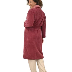 Sensei Maison Peignoir polaire mixte côtelé ultra chaud Terre Brulée XL NOTTING HILL* Peignoir De Bain