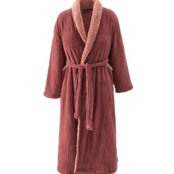 Sensei Maison Peignoir polaire mixte côtelé ultra chaud Terre Brulée XL NOTTING HILL* Peignoir De Bain