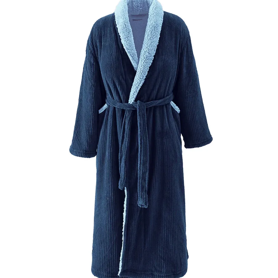 Sensei Maison Peignoir polaire mixte côtelé ultra chaud Denim S NOTTING HILL* Peignoir De Bain