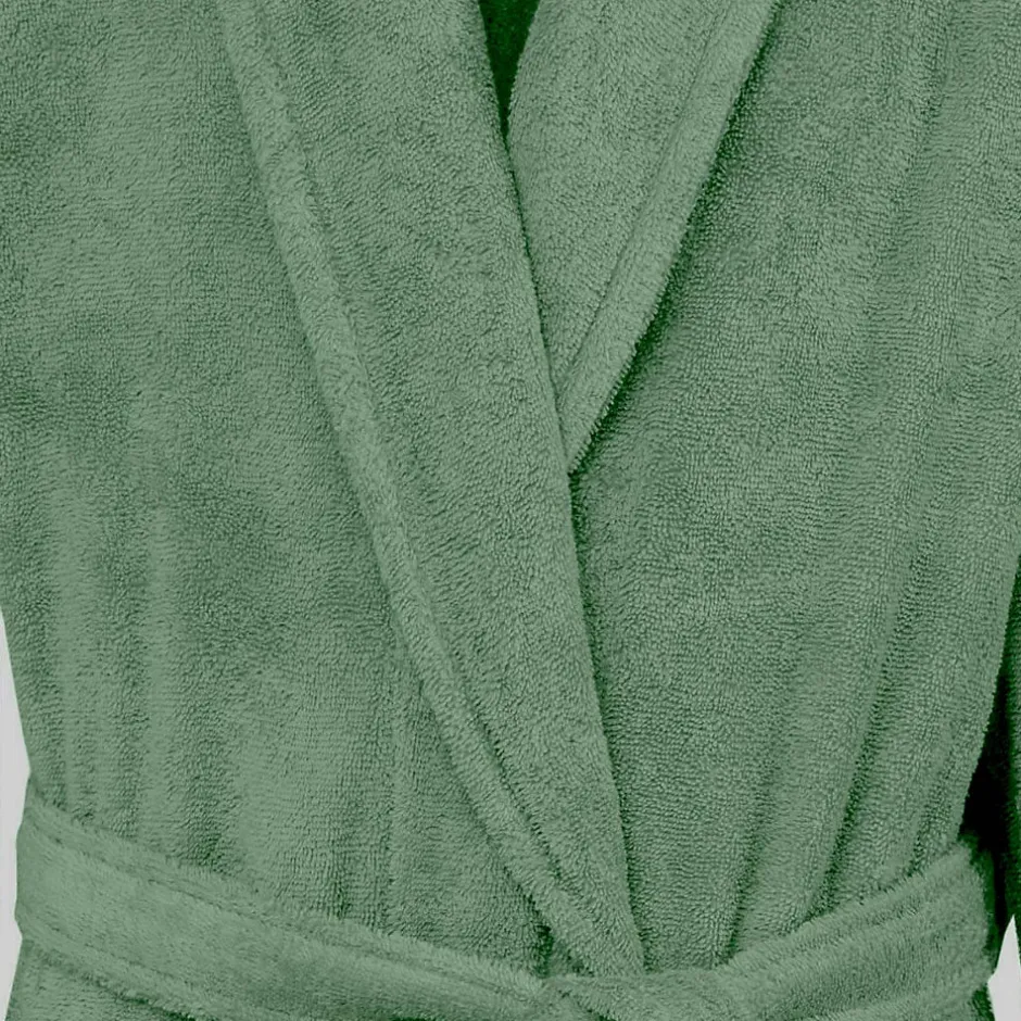 Sensei Maison Peignoir éponge homme-femme col châle 400 g/m² Lichen S STUDIO* Peignoir De Bain