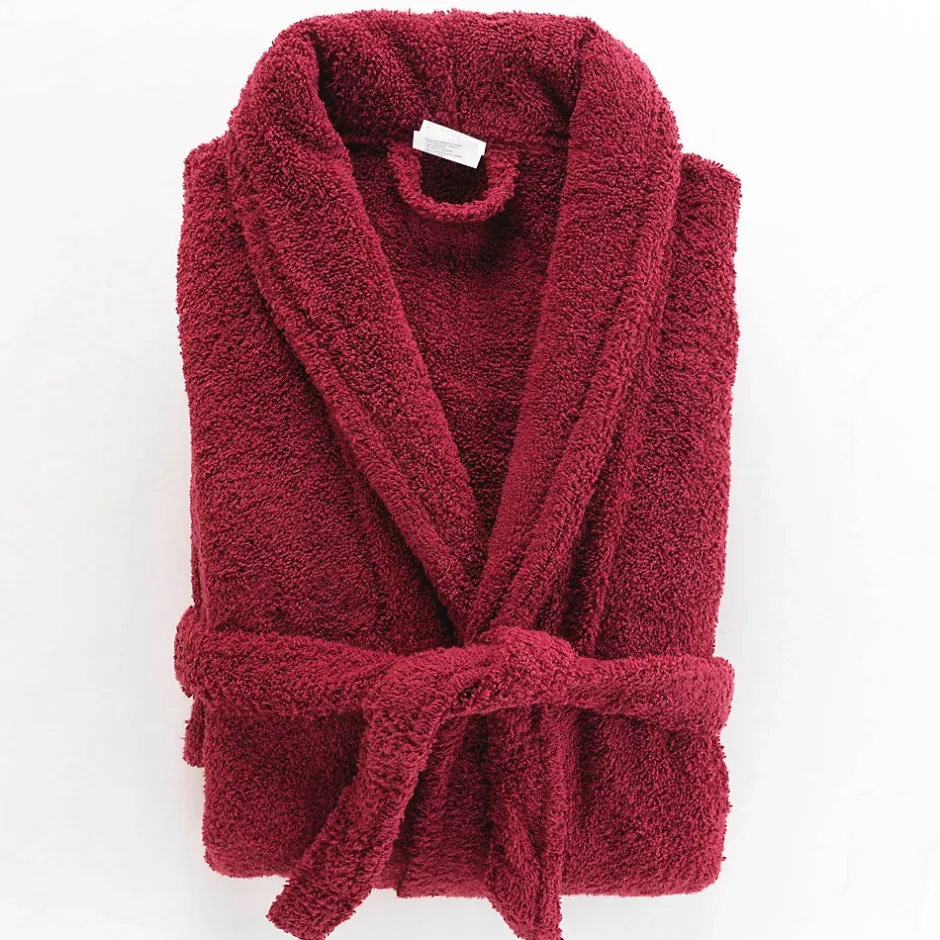 Douceur D'Intérieur Peignoir uni à col châle (Taille Unique - Rouge)