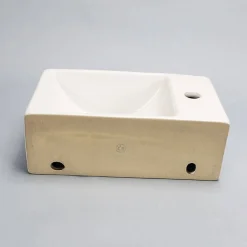 Rue Du Bain Petit lave main Gain de Place Gauche - Céramique - 30x20 cm - Essento
