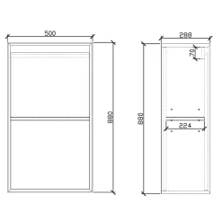 Bernstein Petit lave-mains en céramique sanitaire KW198 - 42x28x15cm - blanc brillant Sans bonde Pop Up