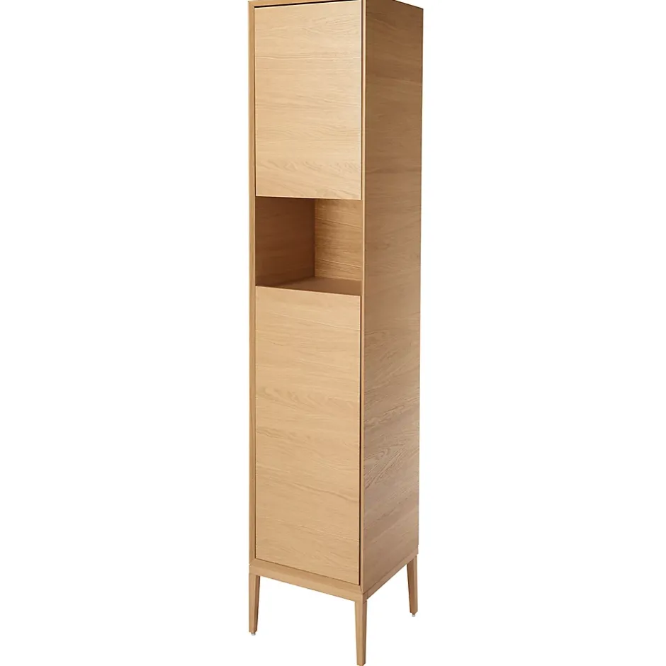 GoodHome Pieds en chêne pour colonne de salle de bains Avela 40 cm