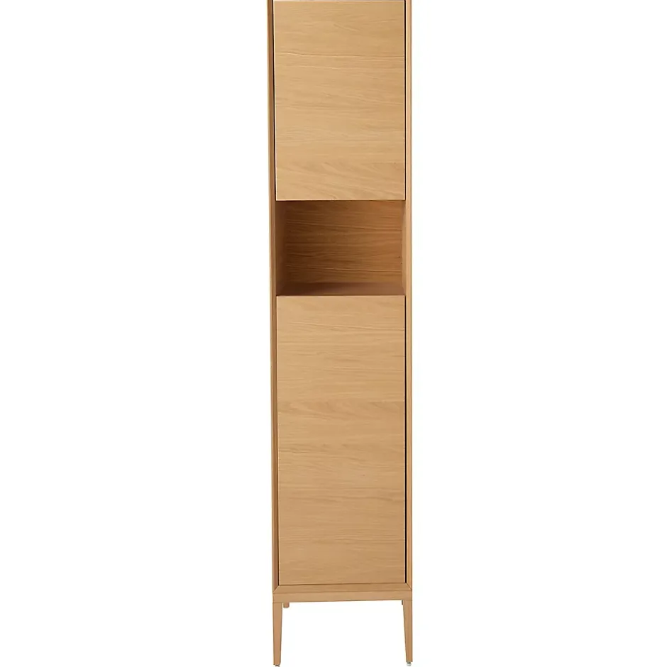 GoodHome Pieds en chêne pour colonne de salle de bains Avela 40 cm