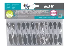 Pince à linge bi-matière MSV gris vendue par 12 pièces* Etendoir À Linge