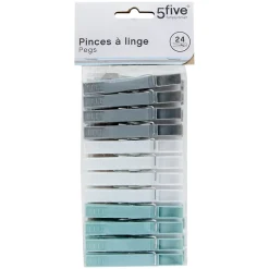 5five Simply Smart Pince à linge en polymère multicolore 5Five vendue par 24 pièces* Etendoir À Linge