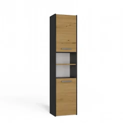 Topeshop PISA - Armoire de salle de bains style moderne -170x40x30cm - Meuble colonne de rangement SDB