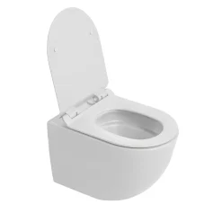 Ceramica PixL WC suspendu en céramique sans bride Tornado Quiet et fixations invisibles + abattant frein de chute, blanc (CEPX010RTORPWM)