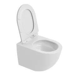 Ceramica PixL WC suspendu en céramique sans bride Tornado Quiet et fixations invisibles + abattant frein de chute, blanc (CEPX010RTORPWM)