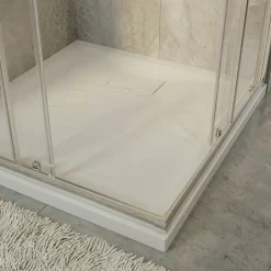 Ceramia PixL 90x90 cm receveur de douche carré à poser BMC avec surface effet pierre, blanc (CERAPX9090W)* Receveur De Douche
