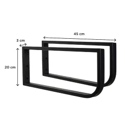 Mob-In Plan de toilette suspendu pour vasque WILL - 60 cm avec équerres métal