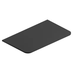 Plan de toilette en mélaminé noir mat Alba 84,5 cm