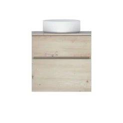 Plan de toilette faible profondeur effet chêne artisan L.60 x l.38 x ép.1,8 cm, Calao