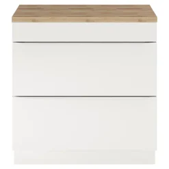GoodHome Plan de toilette Hartland L. 80 cm chêne