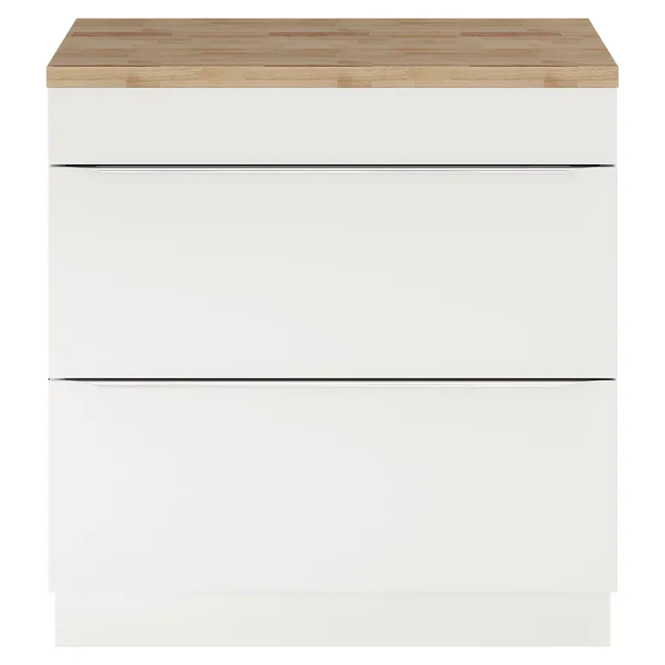GoodHome Plan de toilette Hartland L. 80 cm chêne