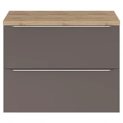 GoodHome Plan de toilette Hartland L. 80 cm chêne