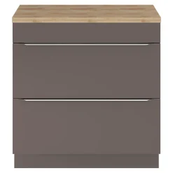 GoodHome Plan de toilette Hartland L. 80 cm chêne