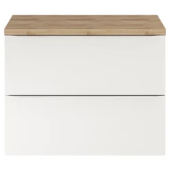 GoodHome Plan de toilette Hartland L. 80 cm chêne