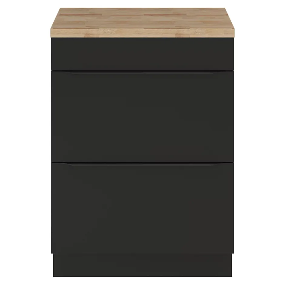 GoodHome Plan de toilette Hartland L. 60 cm chêne
