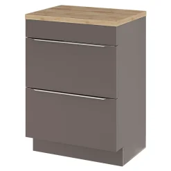 GoodHome Plan de toilette Hartland L. 60 cm chêne