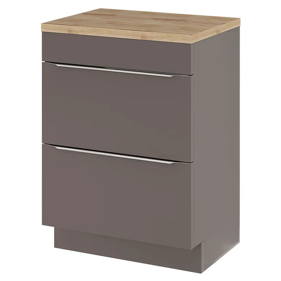 GoodHome Plan de toilette Hartland L. 60 cm chêne