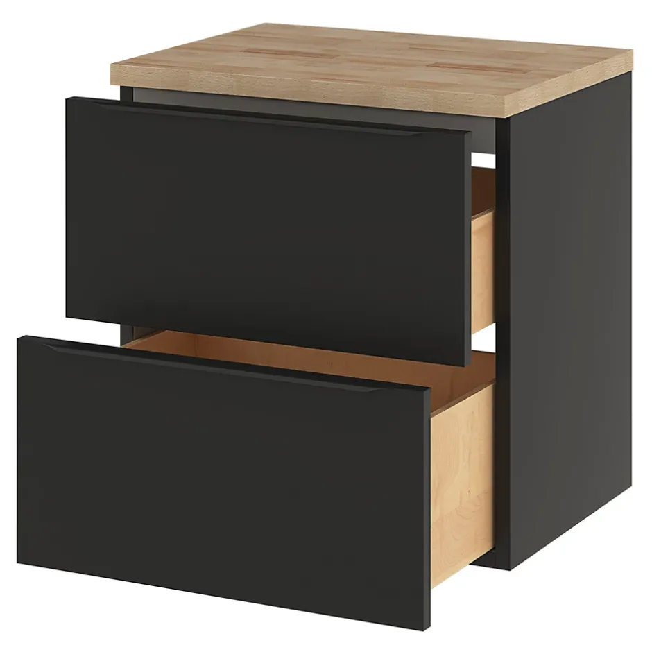 GoodHome Plan de toilette Hartland L. 60 cm chêne
