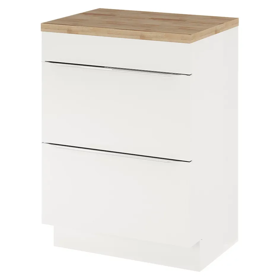 GoodHome Plan de toilette Hartland L. 60 cm chêne