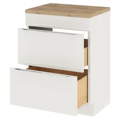 GoodHome Plan de toilette Hartland L. 60 cm chêne