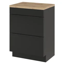 GoodHome Plan de toilette Hartland L. 60 cm chêne