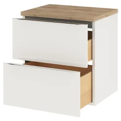 GoodHome Plan de toilette Hartland L. 60 cm chêne