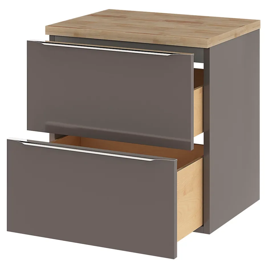 GoodHome Plan de toilette Hartland L. 60 cm chêne