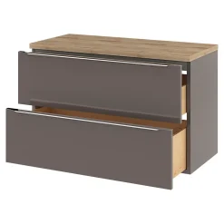 GoodHome Plan de toilette Hartland L. 100 cm chêne* Plan De Travail Buanderie|Plan De Travail Salle De Bains