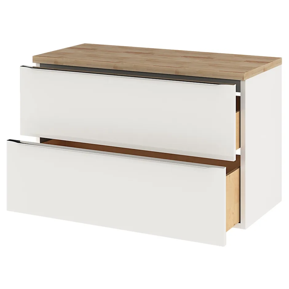 GoodHome Plan de toilette Hartland L. 100 cm chêne* Plan De Travail Buanderie|Plan De Travail Salle De Bains