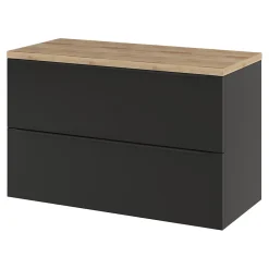 GoodHome Plan de toilette Hartland L. 100 cm chêne* Plan De Travail Buanderie|Plan De Travail Salle De Bains